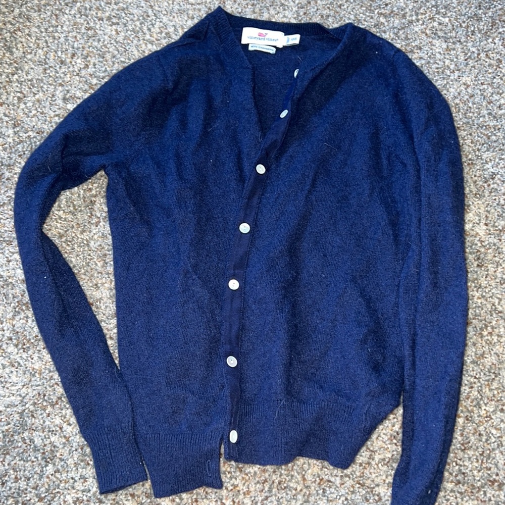 Vineyard vines cashmere button up sweater
